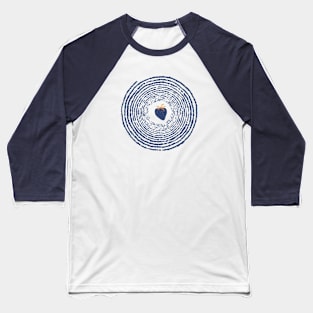 Blue Spiral with Strawberry Baseball T-Shirt